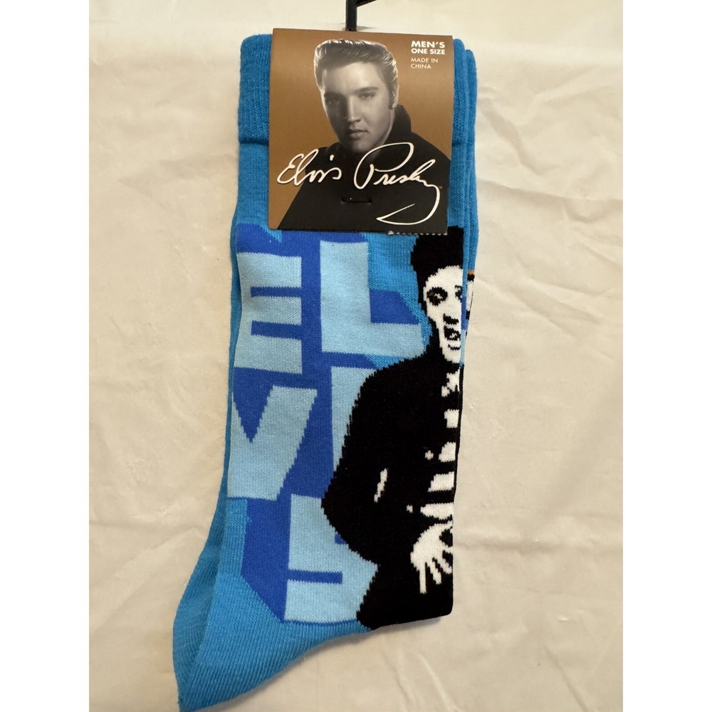 Elvis Presley Novelty Socks; Unisex Fun Socks; Rock N Roll; Just Keep Cool‎